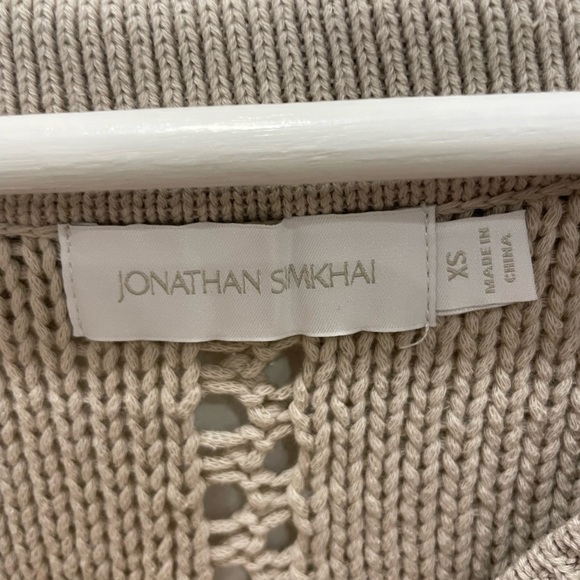 Jonathan Simkhai Berenice Directional Rib Cotton Blend Sweater - Picture 6 of 7
